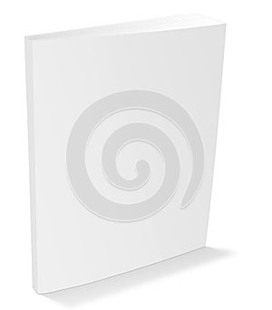 Blank vertical book template.