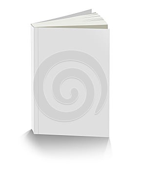 Blank vertical book template.