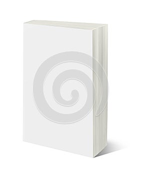 Blank vertical book template.