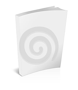 Blank vertical book template.