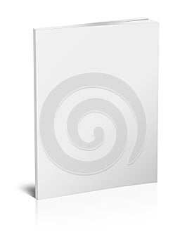 Blank vertical book template.