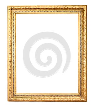 Blank vertical narrow carved picture frame cutout