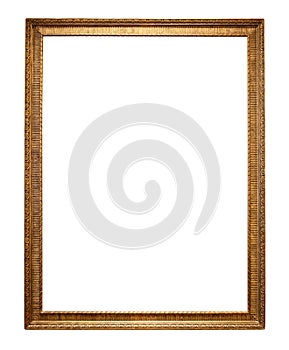 Blank vertical narrow carved picture frame cutout