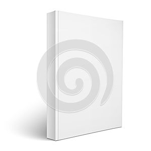 Blank vertical softcover book template.