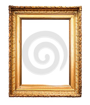 Blank vertical wide carved picture frame cutout