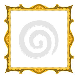 Blank vintage gold picture frame