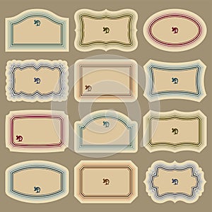 Blank vintage labels set (vector)