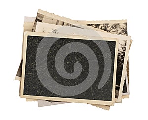 Blank vintage photo paper isolated