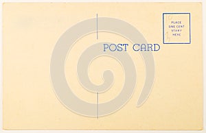 Blank Vintage Postcard