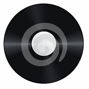 Blank vinyl record photo