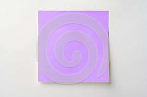 blank violet sticky notes on white background. Mockup sticky Note Paper. Use post it notes to share idea on sticky note. sheets