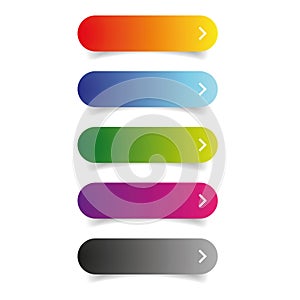 Blank web button set - call to action