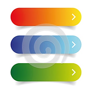 Blank web button set - call to action