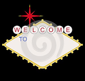 Blank welcome to Las Vegas sign