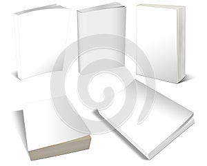 Blank White 3-d books