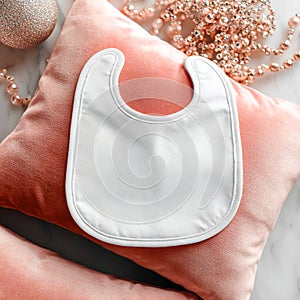 Blank White Baby Bib Perfect for Monogramming or Personalization