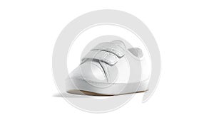 Blank white baby shoes mockup, looped rotation