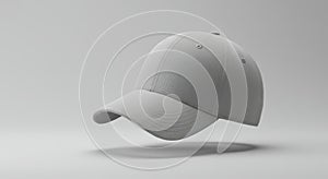 Blank White Baseball Cap Mockup 3D Render