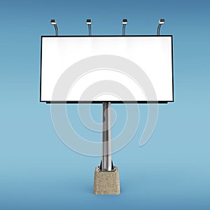 Blank white billboard template . render for your special design, isolated mockup