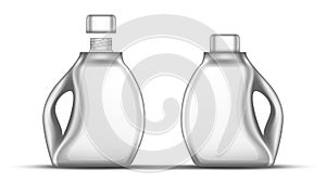 Blank White Bleach Plastic Bottle With Cap Vector