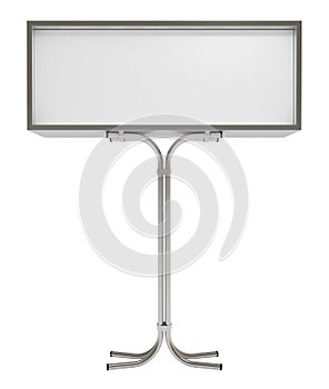 Blank white board for advertisement, isolated