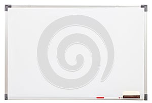 Blank white board isolated photo