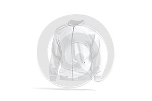 Blank white bomber jacket mock up, side view