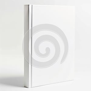 Blank White Book Standing Upright