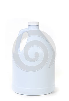 Blank White Bottle of Bleach Isolated