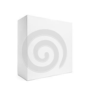 Blank White Box Isolated on White
