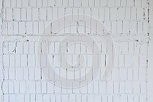 blank white brick cement wall texture background for interior and exterior design
