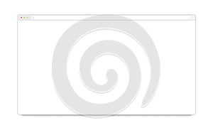 Blank white browser window mock up isolated photo