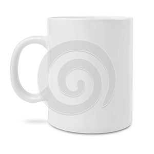 Blank white coffee mug