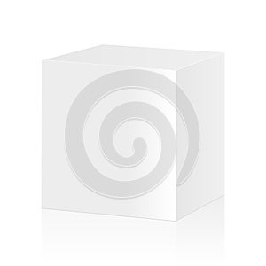 Blank white cube product