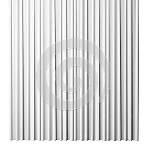 Blank white curtain on white background, 3d