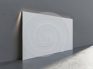 Blank white 3D rendering of a table tent card.