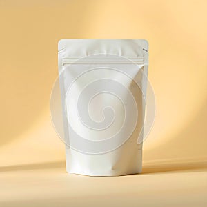 Blank White Doypack Pouch Packaging Mockup Display