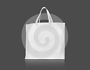 Blank white fabric canvas bag for shopping