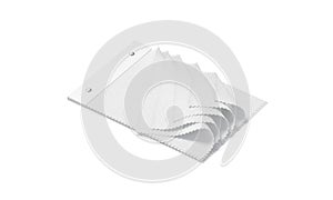 Blank white fabric catalog with samples mockup, side view