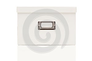 Blank White File Box with Lid on White
