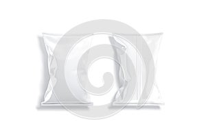 Blank white foil big chips pack mock up, top view