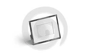 Blank white horizontal table photo frame mockup, isolated,