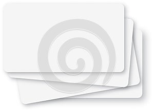 Blank white index cards