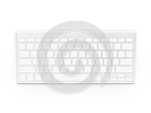Blank white keyboard design mock up . Empty buttons keyp photo