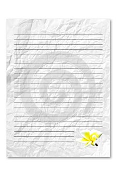 Blank white letter paper