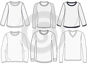 blank white long sleeve t-shirt mock-up design