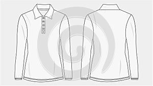 Blank white long sleeve t-shirt template vector design and t-shirt mock-up design