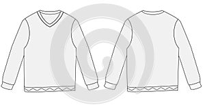 Blank white long sleeve t-shirt template vector design and t-shirt mock-up design