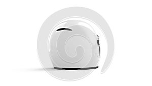 Blank white motorcycle helmet mockup, looped rotation