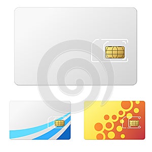 Blank white new SIM card